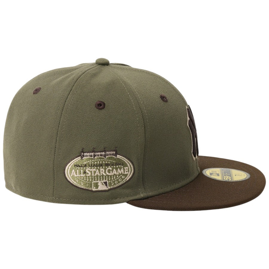 ニューエラ キャップ 帽子 NEW ERA CAP 59FIFTY MLB Camouflage Color カモフラージュ ニューヨーク ヤンキース ニューオリーブ/ウォルナット 14745158 右サイド