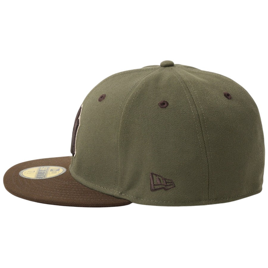 ニューエラ キャップ 帽子 NEW ERA CAP 59FIFTY MLB Camouflage Color カモフラージュ ニューヨーク ヤンキース ニューオリーブ/ウォルナット 14745158 左サイド