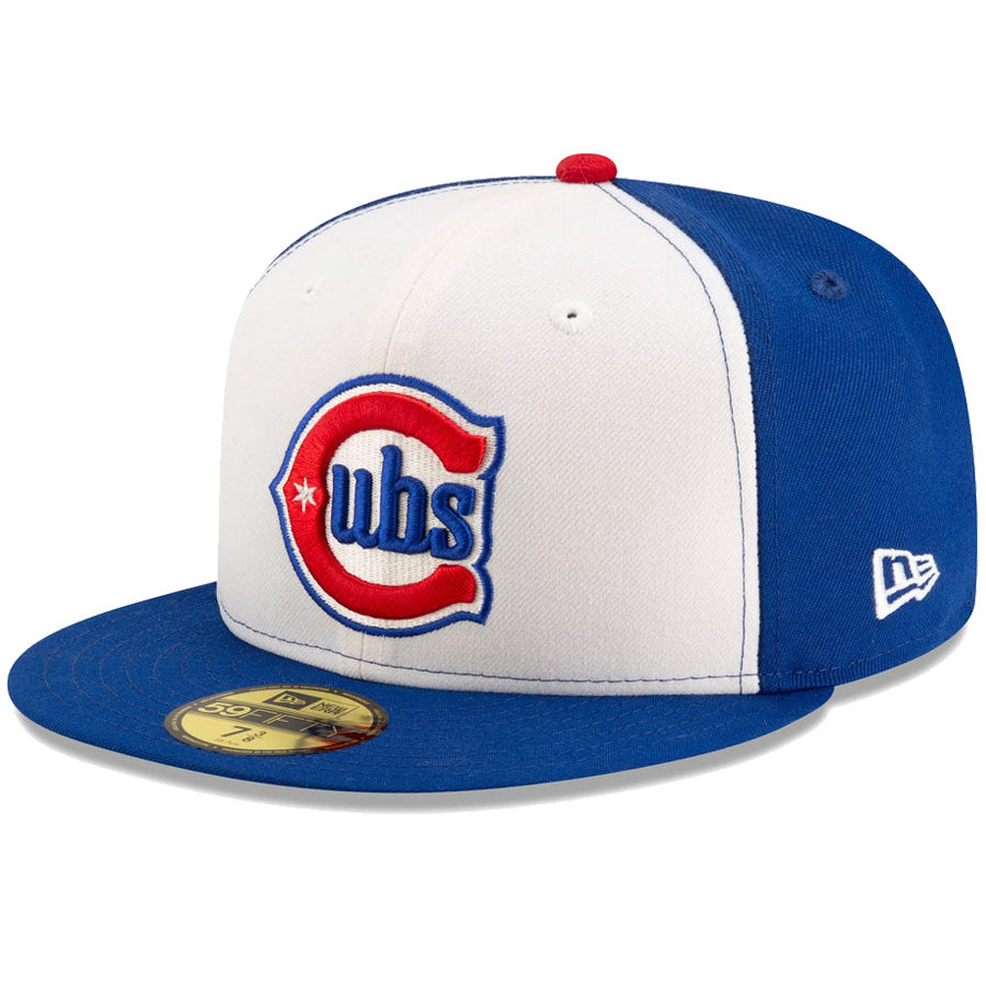 ニューエラ キャップ NEW ERA CAP MLB 59FIFTY MLBオンフィールド シカゴ カブス オルタネイト ホワイト/ブルー 14730480 右斜め前