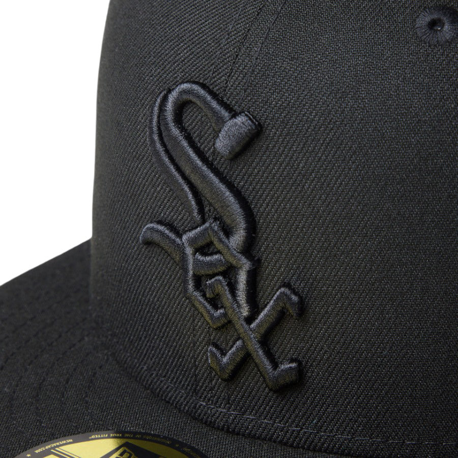 ニューエラ キャップ 帽子 NEW ERA CAP 59FIFTY シカゴ ホワイトソックス MLB Black on Black ブラック/ブラック 14745189 フロントロゴ