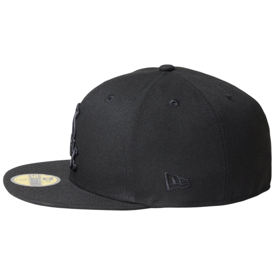 ニューエラ キャップ 帽子 NEW ERA CAP 59FIFTY シカゴ ホワイトソックス MLB Black on Black ブラック/ブラック 14745189 左サイド