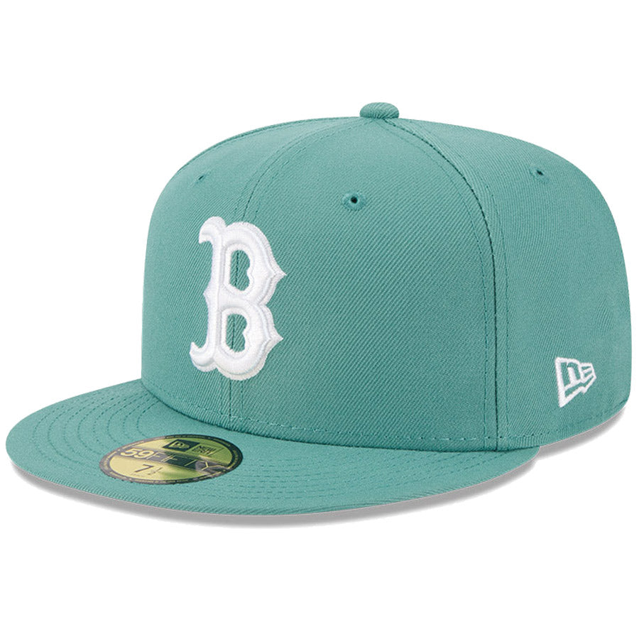 ニューエラ キャップ NEW ERA CAP 59FIFTY オンフィールド MLB City Connect シティー コネクト ボストン レッドソックス ミントグリーン 14521643 右斜め前