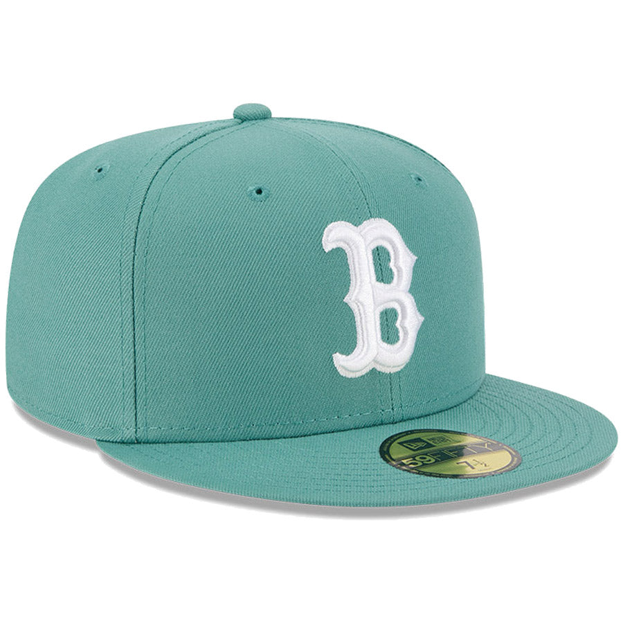 ニューエラ キャップ NEW ERA CAP 59FIFTY オンフィールド MLB City Connect シティー コネクト ボストン レッドソックス ミントグリーン 14521643 左斜め前