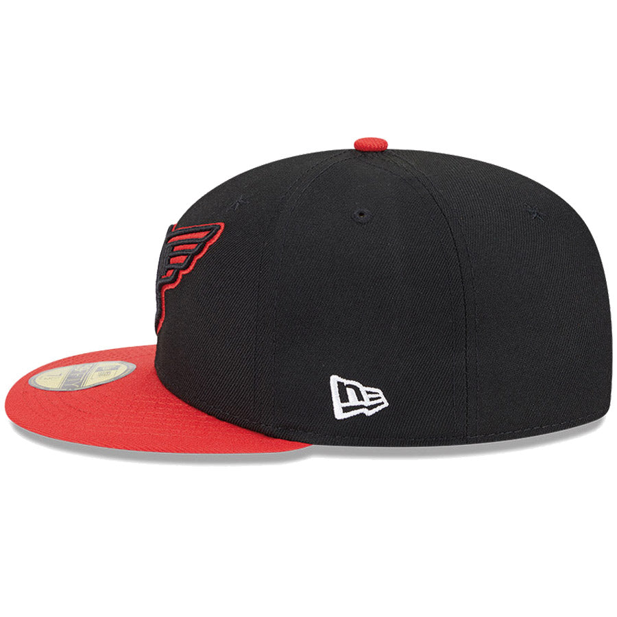 ニューエラ キャップ NEW ERA CAP 59FIFTY オンフィールド MLB City Connect シティー コネクト シカゴ ホワイトソックス オルタネイト ブラック レッドバイザー 14942559 左サイド