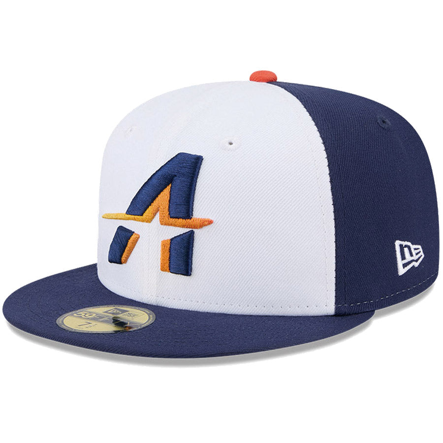 ニューエラ キャップ NEW ERA CAP 59FIFTY オンフィールド MLB City Connect シティー コネクト ヒューストン アストロズ ホワイト ネイビー 14521638 右斜め前