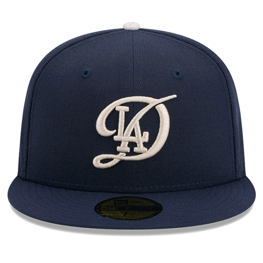 ニューエラ キャップ NEW ERA CAP 59FIFTY オンフィールド MLB City Connect ロサンゼルス ドジャース ネイビー 14521637 正面