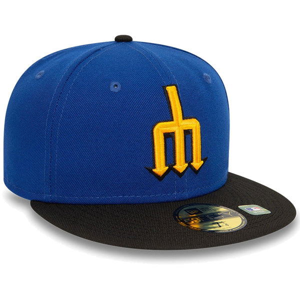 ニューエラ キャップ NEW ERA CAP 59FIFTY オンフィールド MLB City Connect シアトル マリナーズ ブルー 14521619 左斜め前