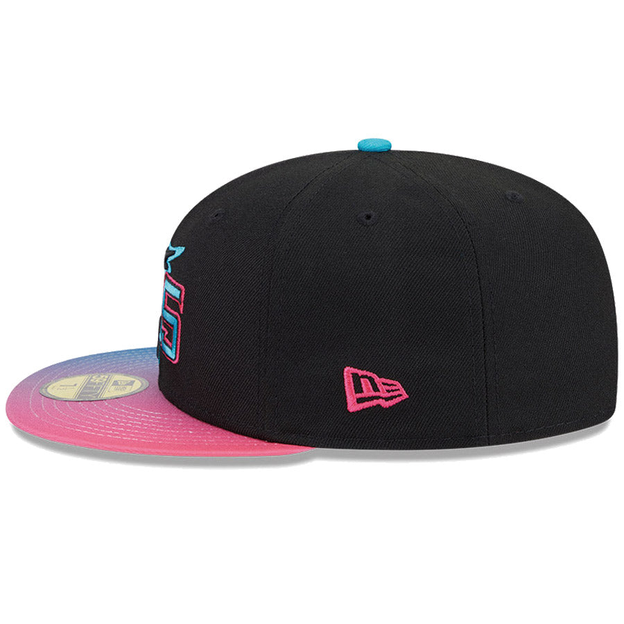 ニューエラ キャップ NEW ERA CAP 59FIFTY オンフィールド MLB City Connect シティー コネクト マイアミ マーリンズ ブラック 14521636 左サイド