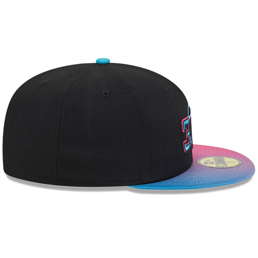 ニューエラ キャップ NEW ERA CAP 59FIFTY オンフィールド MLB City Connect シティー コネクト マイアミ マーリンズ ブラック 14521636 右サイド