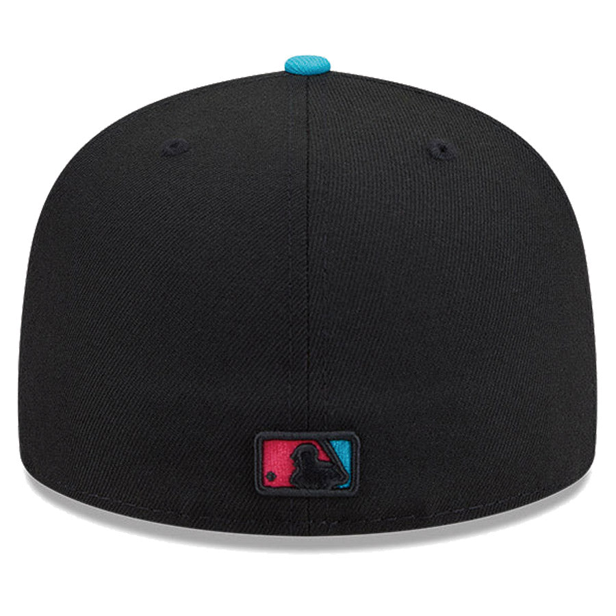 ニューエラ キャップ NEW ERA CAP 59FIFTY オンフィールド MLB City Connect シティー コネクト マイアミ マーリンズ ブラック 14521636 背面