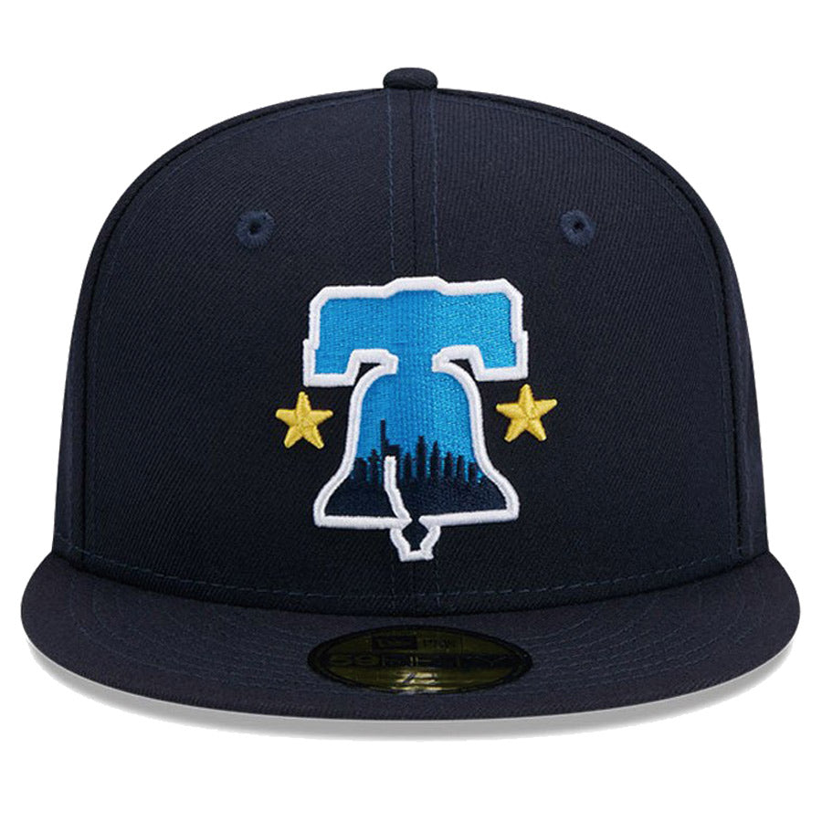 ニューエラ キャップ NEW ERA CAP 59FIFTY オンフィールド MLB City Connect フィラデルフィア フィリーズ ネイビー 14521633 正面