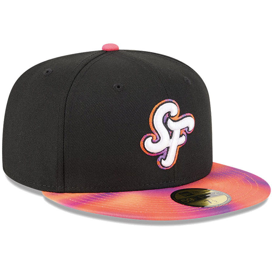 ニューエラ キャップ NEW ERA CAP 59FIFTY オンフィールド MLB City Connect シティー コネクト サンフランシスコ ジャイアンツ ブラック 14521632 左斜め前