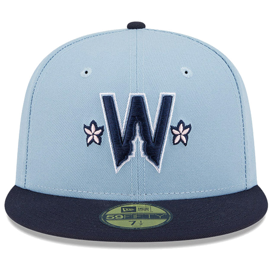 ニューエラ キャップ NEW ERA CAP 59FIFTY オンフィールド MLB City Connect  シティー コネクト ワシントン ナショナルズ スカイブルー/ネイビー 14521628 正面