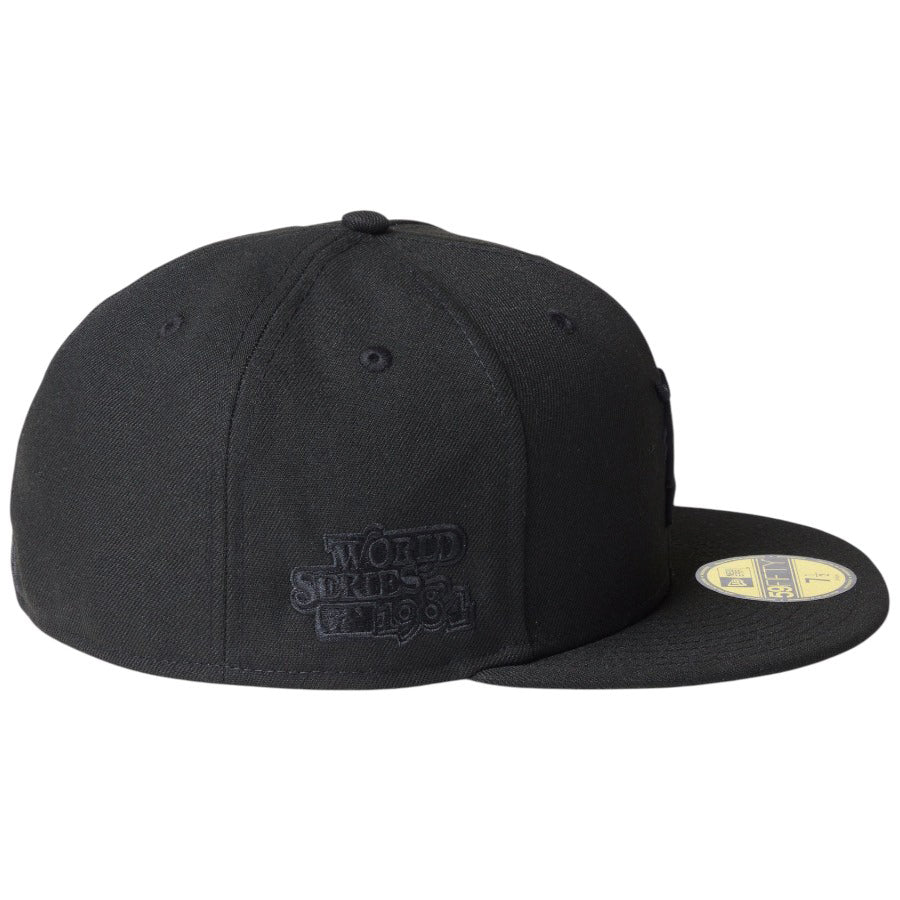 ニューエラ キャップ 帽子 NEW ERA CAP 59FIFTY デトロイト タイガース MLB Black on Black ブラック/ブラック 14745180 右サイド