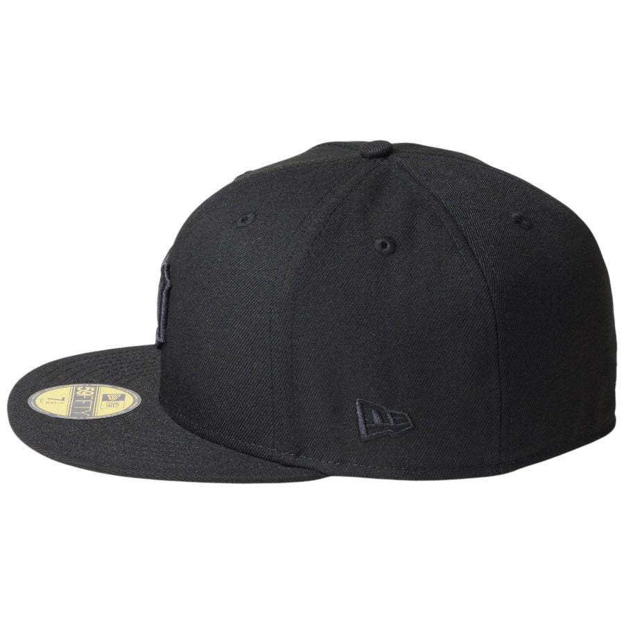 ニューエラ キャップ 帽子 NEW ERA CAP 59FIFTY デトロイト タイガース MLB Black on Black ブラック/ブラック 14745180 左サイド