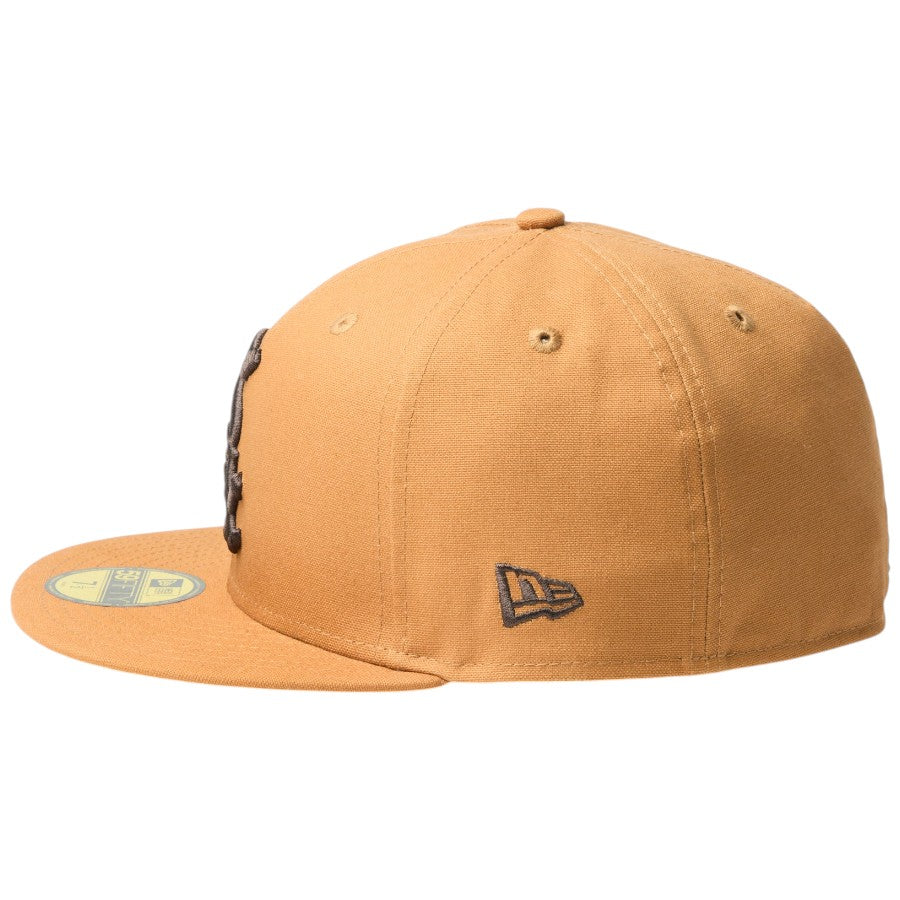 ニューエラ キャップ 帽子 NEW ERA CAP 59FIFTY MLB Duck Canvas ダック キャンバス シカゴ ホワイトソックス ライトブロンズ 14745188 左サイド