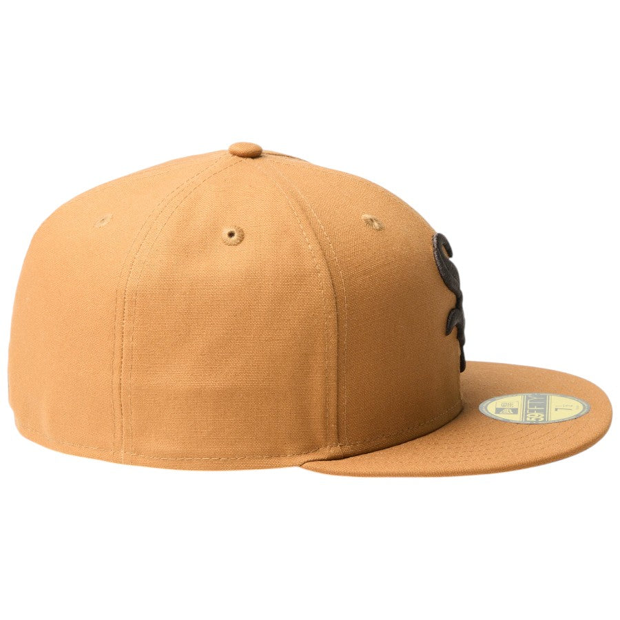 ニューエラ キャップ 帽子 NEW ERA CAP 59FIFTY MLB Duck Canvas ダック キャンバス シカゴ ホワイトソックス ライトブロンズ 14745188 右サイド