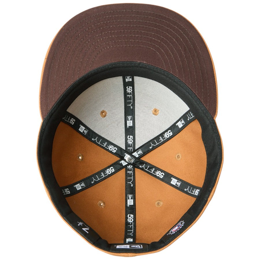 ニューエラ キャップ 帽子 NEW ERA CAP 59FIFTY MLB Duck Canvas ダック キャンバス シカゴ ホワイトソックス ライトブロンズ 14745188 アンダーバイザー