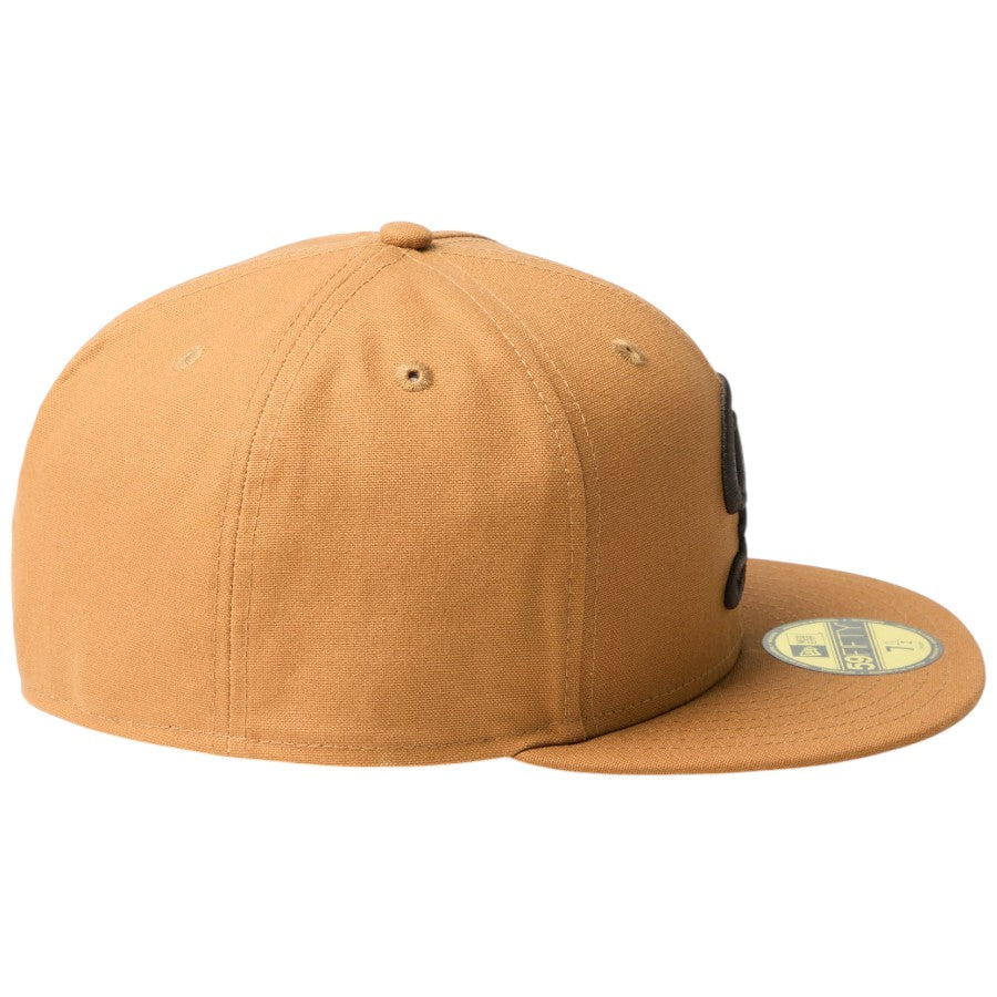 ニューエラ キャップ 帽子 NEW ERA CAP 59FIFTY MLB Duck Canvas ダック キャンバス ロサンゼルス ドジャース シティーコネクトロゴ ライトブロンズ 14745175 右サイド