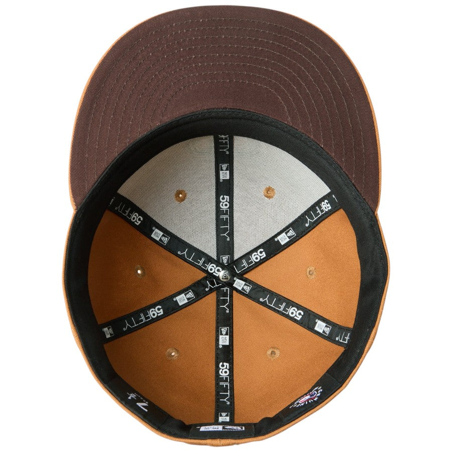 ニューエラ キャップ 帽子 NEW ERA CAP 59FIFTY MLB Duck Canvas ダック キャンバス ロサンゼルス ドジャース シティーコネクトロゴ ライトブロンズ 14745175 アンダーバイザー