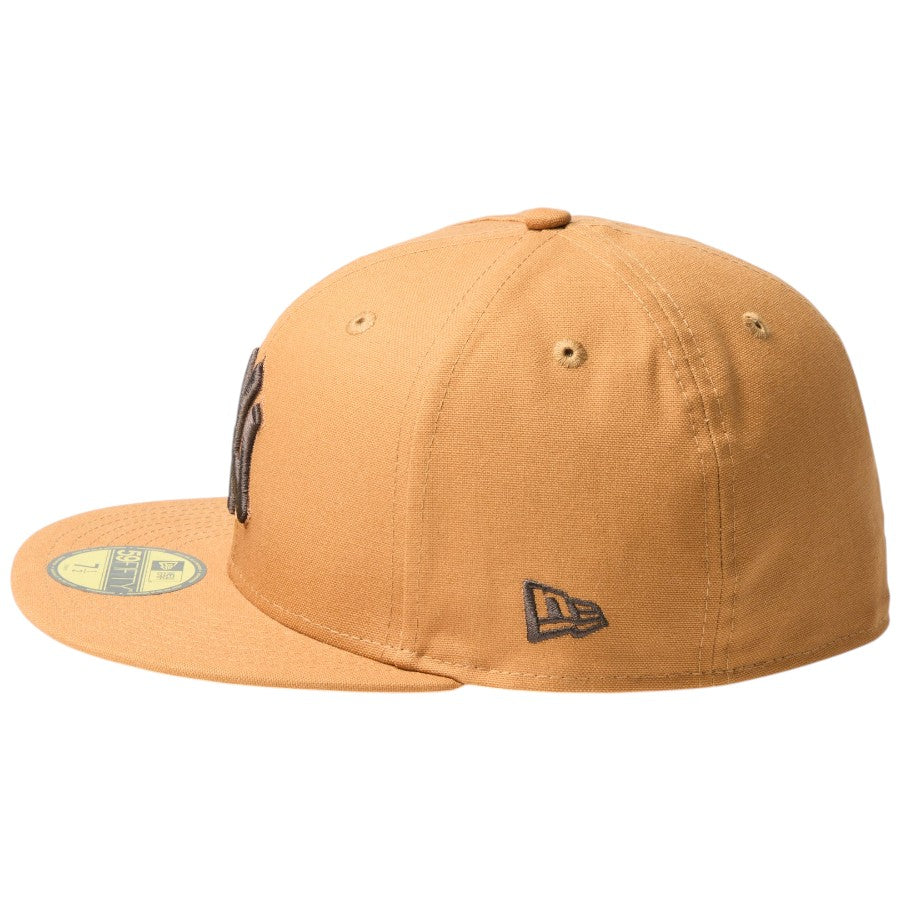 ニューエラ キャップ 帽子 NEW ERA CAP 59FIFTY MLB Duck Canvas ダック キャンバス ニューヨーク ヤンキース ライトブロンズ 14745156 左サイド