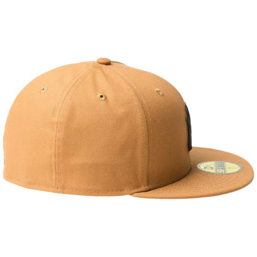 ニューエラ キャップ 帽子 NEW ERA CAP 59FIFTY MLB Duck Canvas ダック キャンバス ニューヨーク ヤンキース ライトブロンズ 14745156 右サイド