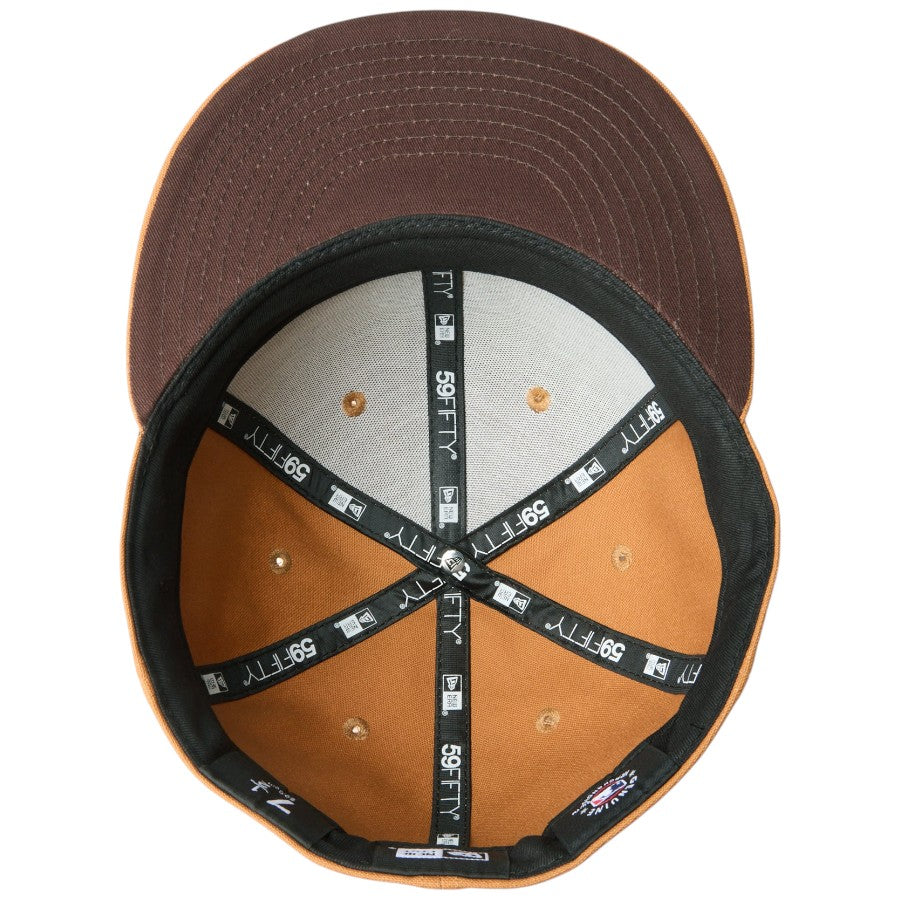 ニューエラ キャップ 帽子 NEW ERA CAP 59FIFTY MLB Duck Canvas ダック キャンバス ニューヨーク ヤンキース ライトブロンズ 14745156 ブラウンアンダーバイザー