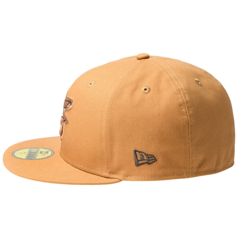 ニューエラ キャップ 帽子 NEW ERA CAP 59FIFTY MLB Duck Canvas ダック キャンバス ボルティモア オリオールズ ライトブロンズ 14745191 左サイド