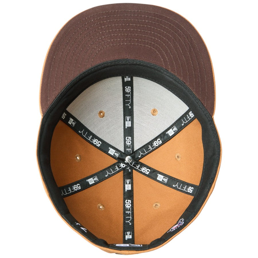 ニューエラ キャップ 帽子 NEW ERA CAP 59FIFTY MLB Duck Canvas ダック キャンバス ボルティモア オリオールズ ライトブロンズ 14745191 アンダーバイザー