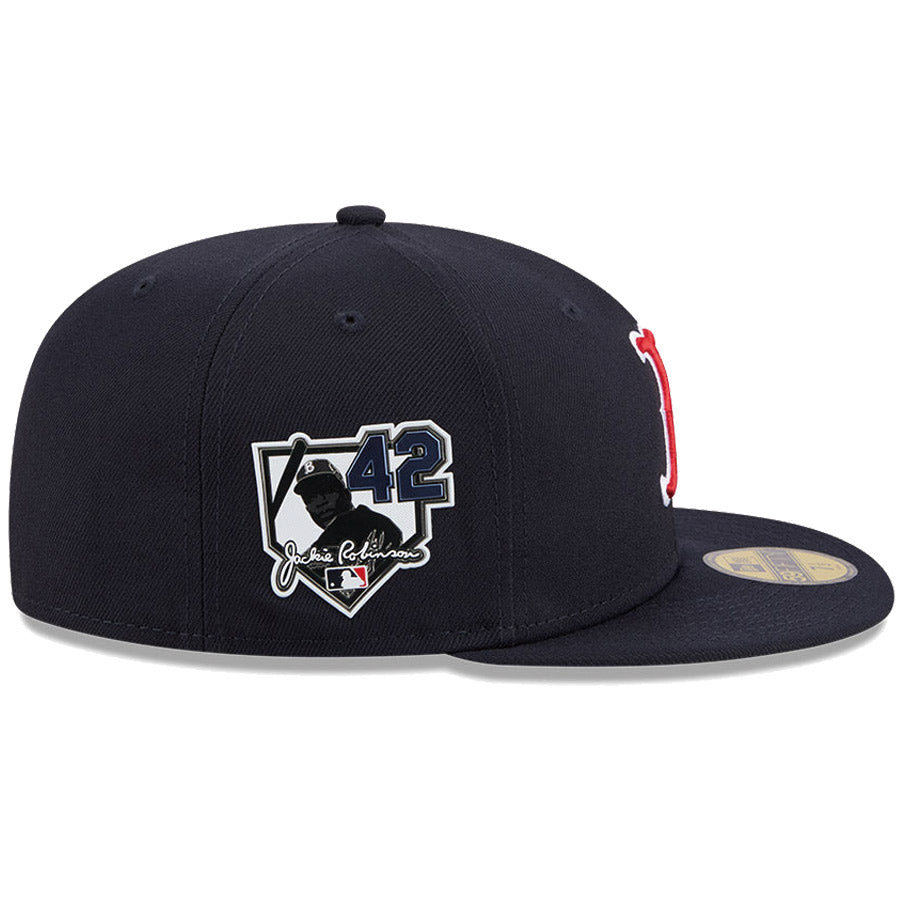 ニューエラ キャップ NEW ERA CAP MLB 59FIFTY Jackie Robinson Day 2026 ボストン レッドソックス ネイビー 14939285 右サイドパッチ