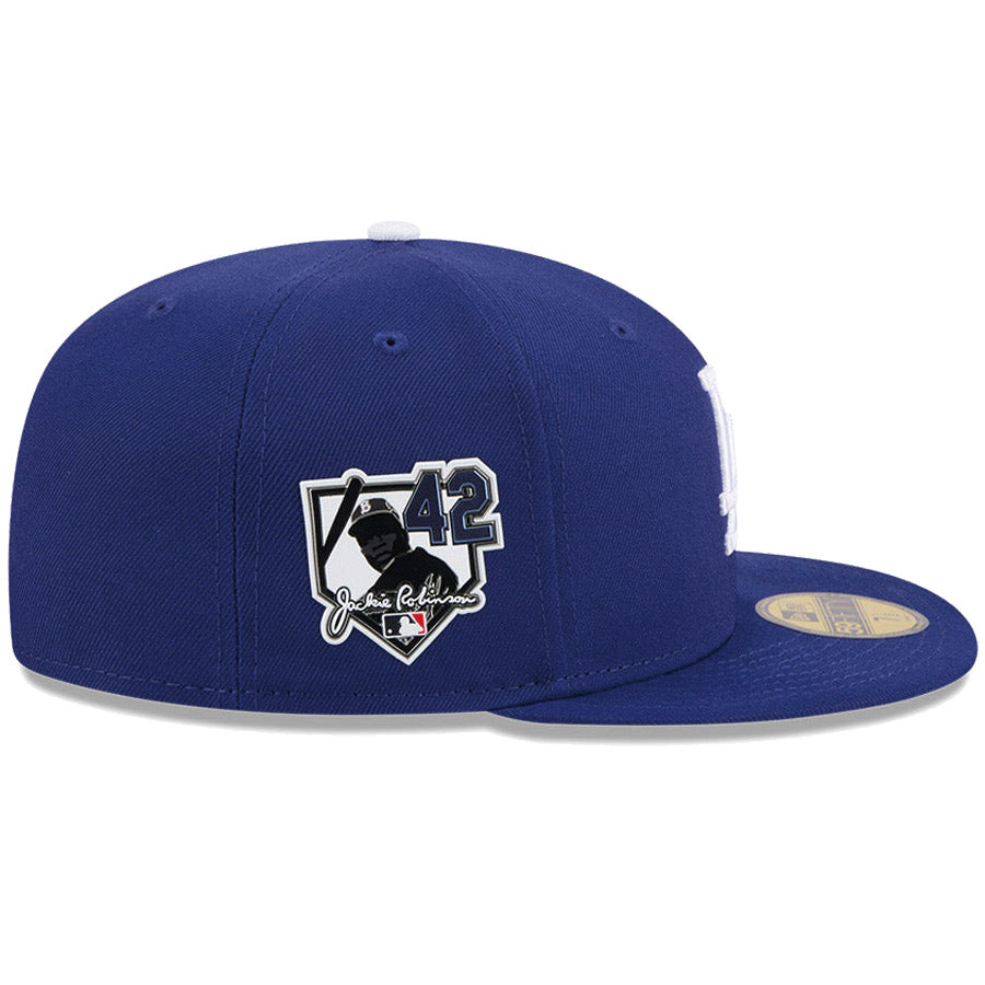 ニューエラ キャップ NEW ERA CAP MLB 59FIFTY Jackie Robinson Day 2026 ロサンゼルス ドジャース ブルー 14939282 右サイドパッチ