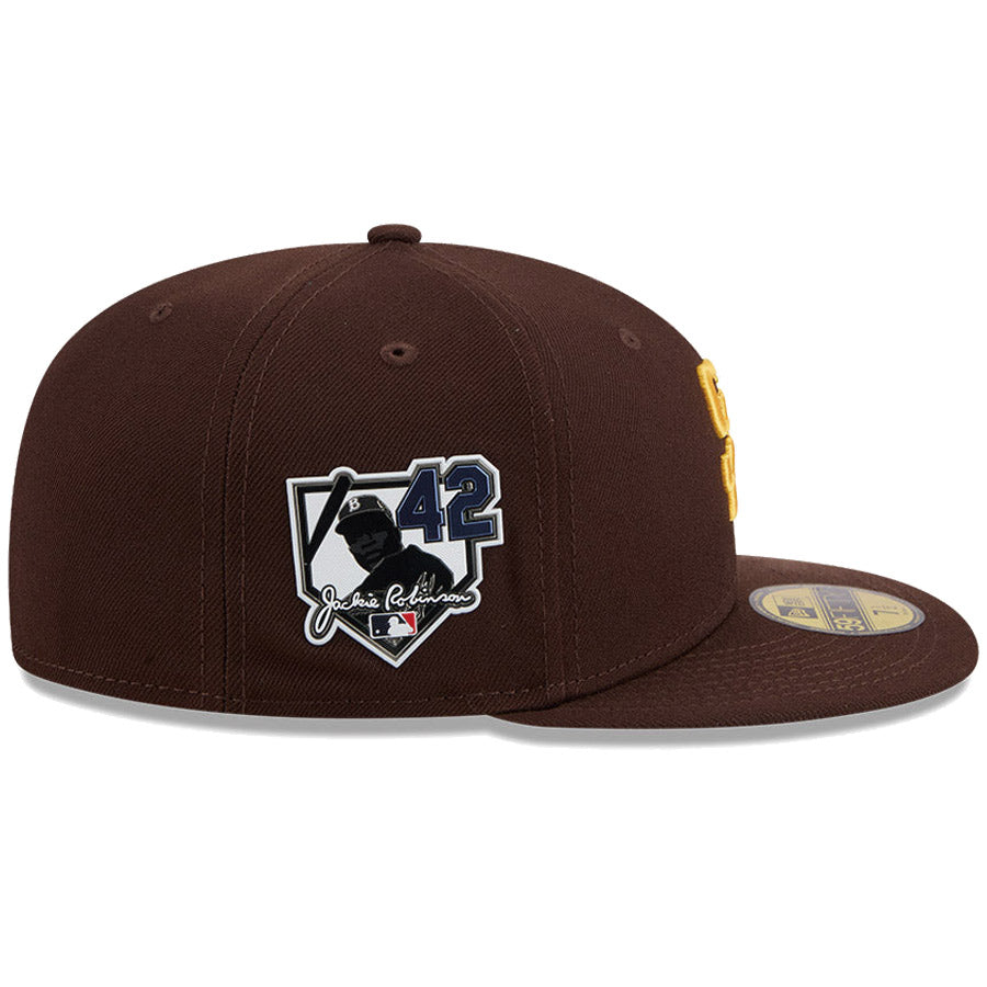 ニューエラ キャップ NEW ERA CAP MLB 59FIFTY Jackie Robinson Day 2026 サンディエゴ パドレス ウォルナット 14939280 右サイド