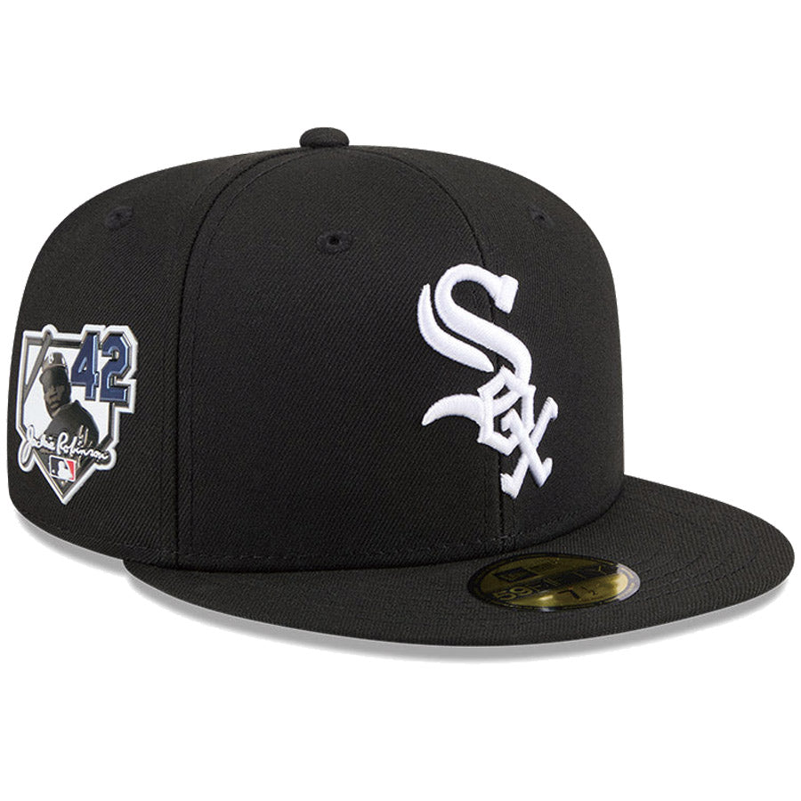 ニューエラ キャップ NEW ERA CAP MLB 59FIFTY Jackie Robinson Day 2026 シカゴ ホワイトソックス ブラック 14939283 左斜め前