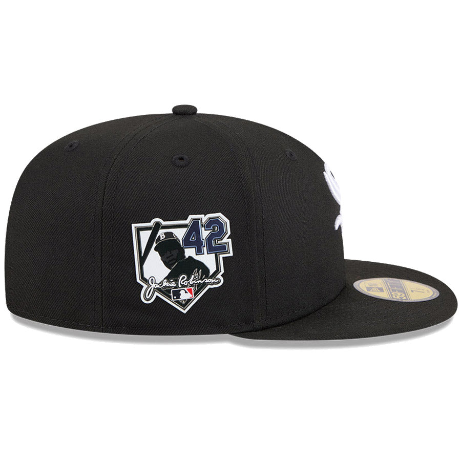 ニューエラ キャップ NEW ERA CAP MLB 59FIFTY Jackie Robinson Day 2026 シカゴ ホワイトソックス ブラック 14939283 右サイドパッチ