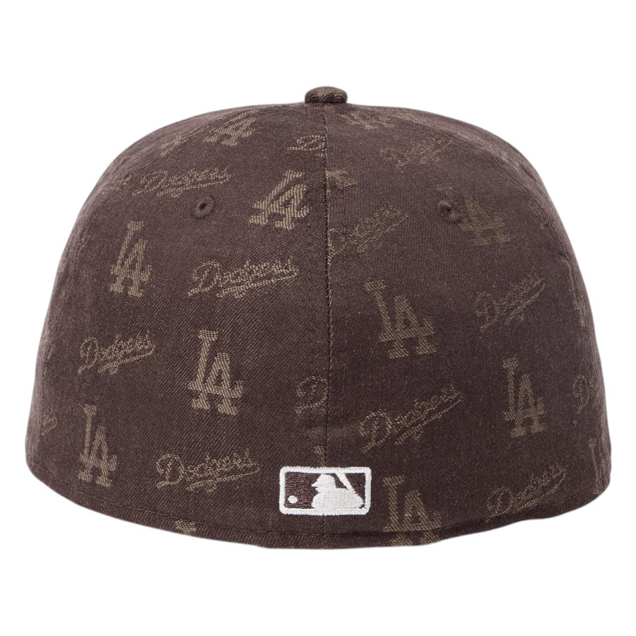 ニューエラ キャップ 帽子 NEW ERA CAP 59FIFTY MLB Jacquard ジャカード ロサンゼルス ドジャース ブラウン 14745170 背面