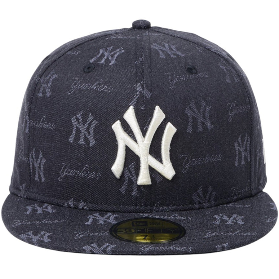 ニューエラ キャップ 帽子 NEW ERA CAP 59FIFTY MLB Jacquard ジャカード ニューヨーク ヤンキース ブラック 1474515 正面