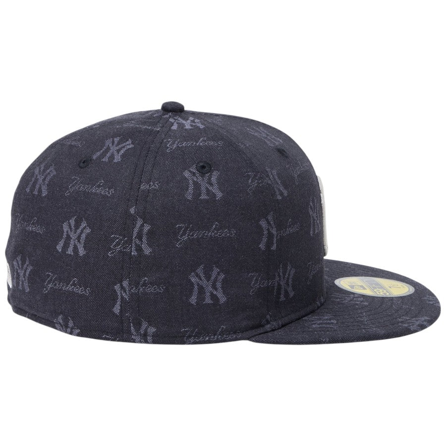 ニューエラ キャップ 帽子 NEW ERA CAP 59FIFTY MLB Jacquard ジャカード ニューヨーク ヤンキース ブラック 14745152 右サイド