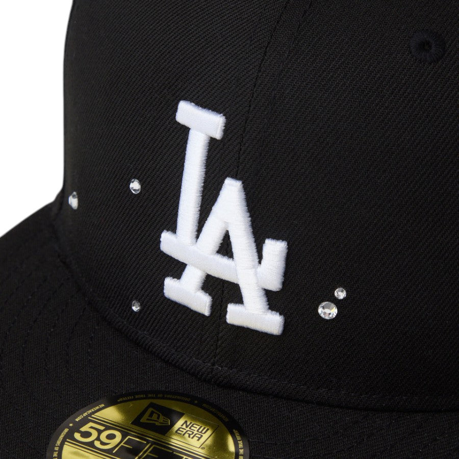 ニューエラ キャップ 帽子 NEW ERA CAP 59FIFTY Night Out ラインストーン ロサンゼルス ドジャース ブラック 14745168 フロントロゴ