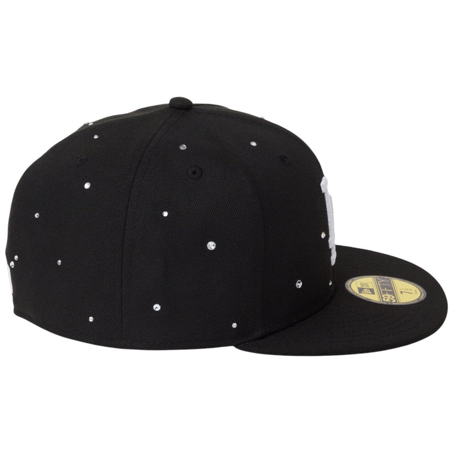 ニューエラ キャップ 帽子 NEW ERA CAP 59FIFTY Night Out ラインストーン ロサンゼルス ドジャース ブラック 14745168 右サイド