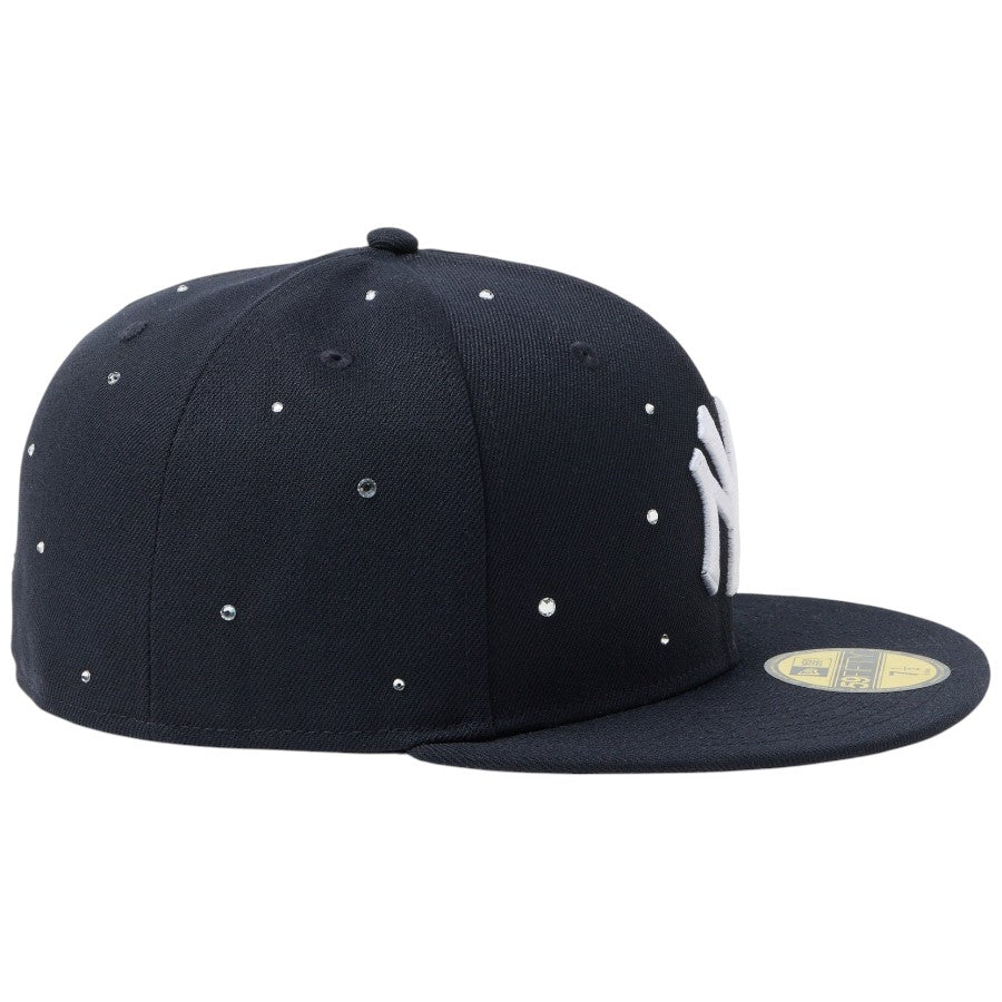 ニューエラ キャップ 帽子 NEW ERA CAP 59FIFTY Night Out ラインストーン ニューヨーク ヤンキース ネイビー 14745150 右サイド