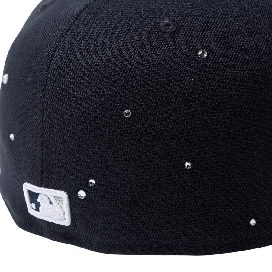 ニューエラ キャップ 帽子 NEW ERA CAP 59FIFTY Night Out ラインストーン ニューヨーク ヤンキース ネイビー 14745150 リア