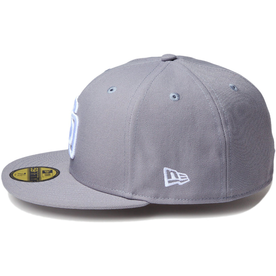 ニューエラ キャップ NEW ERA CAP MLB 59FIFTY サンディエゴ パドレス グレー ホワイト 14942683 左サイド