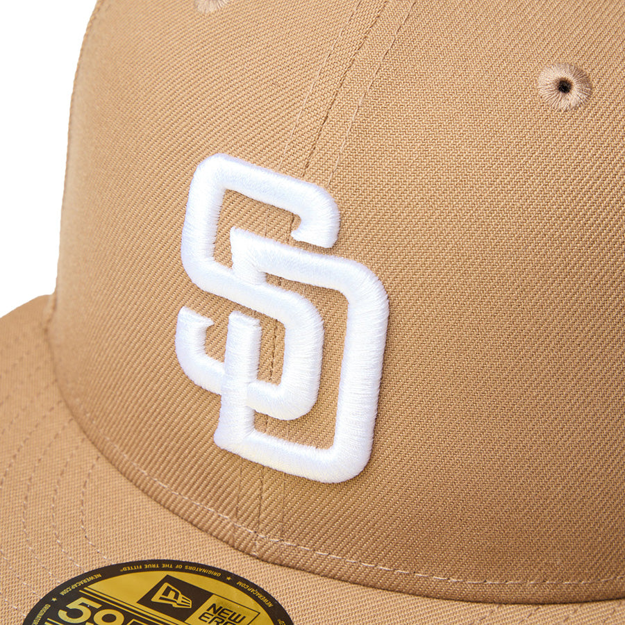 ニューエラ キャップ NEW ERA CAP MLB 59FIFTY サンディエゴ パドレス カーキ ホワイト 14942682 フロントロゴ