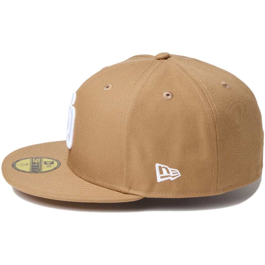 ニューエラ キャップ NEW ERA CAP MLB 59FIFTY サンディエゴ パドレス カーキ ホワイト 14942682 左サイド