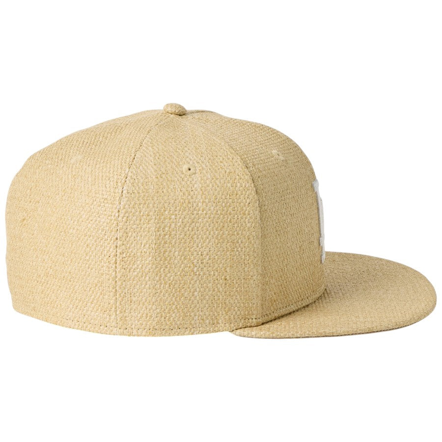 ニューエラ キャップ 帽子 NEW ERA CAP 59FIFTY ロサンゼルス ドジャース Paper Straw ナチュラル 14745165 右サイド