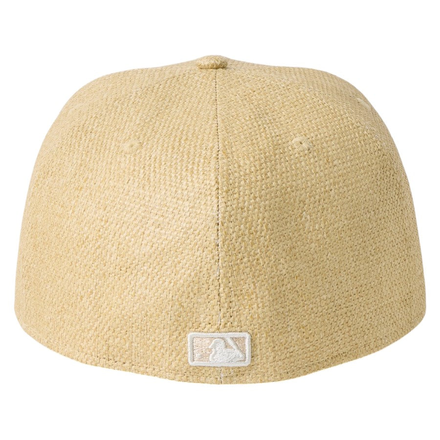 ニューエラ キャップ 帽子 NEW ERA CAP 59FIFTY ロサンゼルス ドジャース Paper Straw ナチュラル 14745165 背面