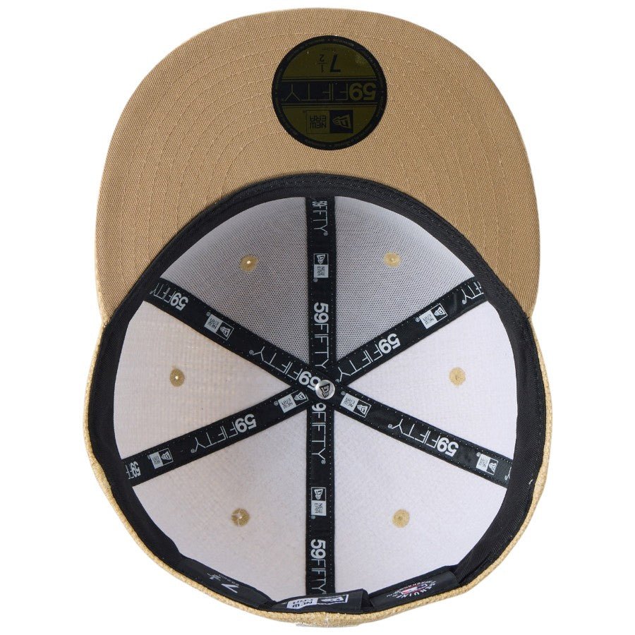 ニューエラ キャップ 帽子 NEW ERA CAP 59FIFTY ロサンゼルス ドジャース Paper Straw ナチュラル 14745165 背面