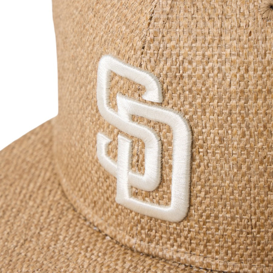 ニューエラ キャップ 帽子 NEW ERA CAP 59FIFTY サンディエゴ パドレス Paper Straw ペーパー カーキ 14745140 フロントロゴ