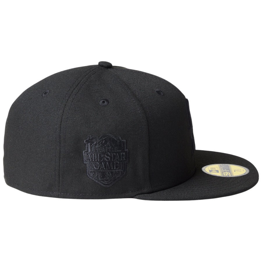 ニューエラ キャップ 帽子 NEW ERA CAP 59FIFTY シアトル マリナーズ MLB Black on Black ブラック/ブラック 14745138 右サイド