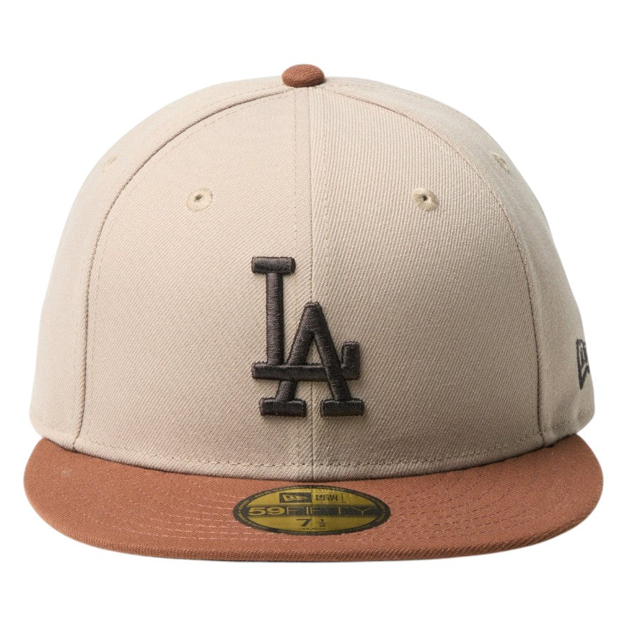 ニューエラ キャップ 帽子 NEW ERA CAP 59FIFTY Mocha Mousse モカ ムース COFFEE ロサンゼルス ドジャース アッシュブラウン ティラミス 14745169 正面
